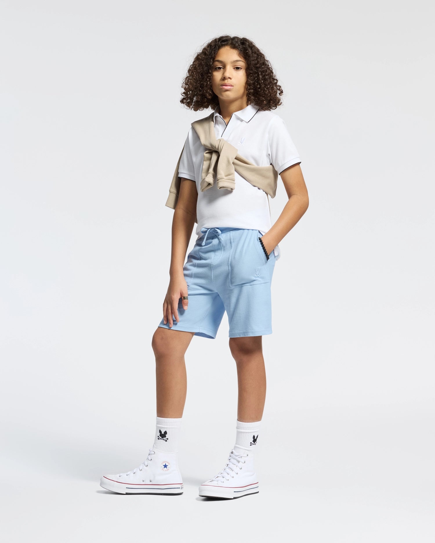 KIDS TAYLOR LIGHT PIQUE SWEATSHORT - B0R344F200 - Image 6