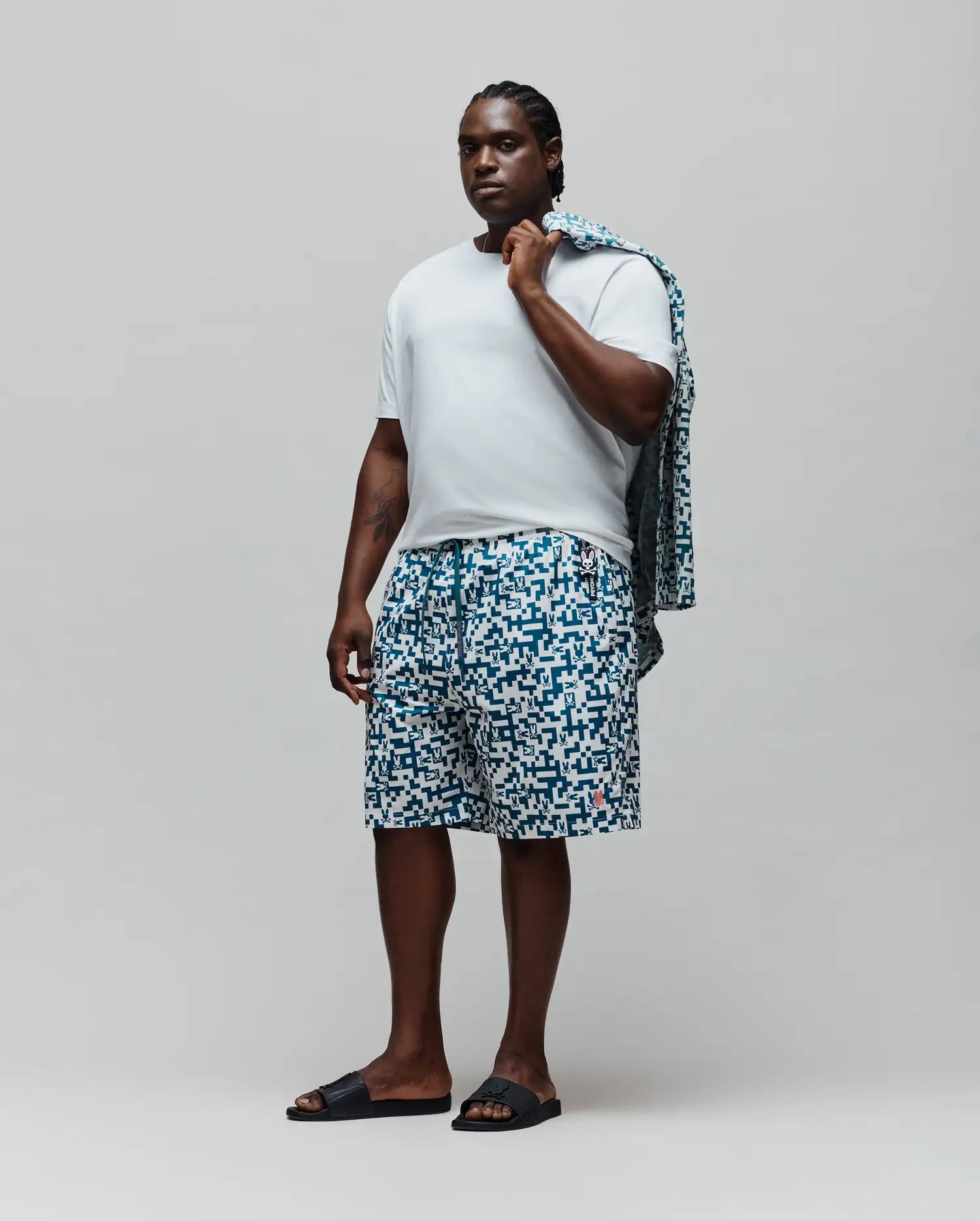 MENS BIG AND TALL JOSH ALL OVER BUNNY SWIM TRUNK - BB1000010 - Image 4