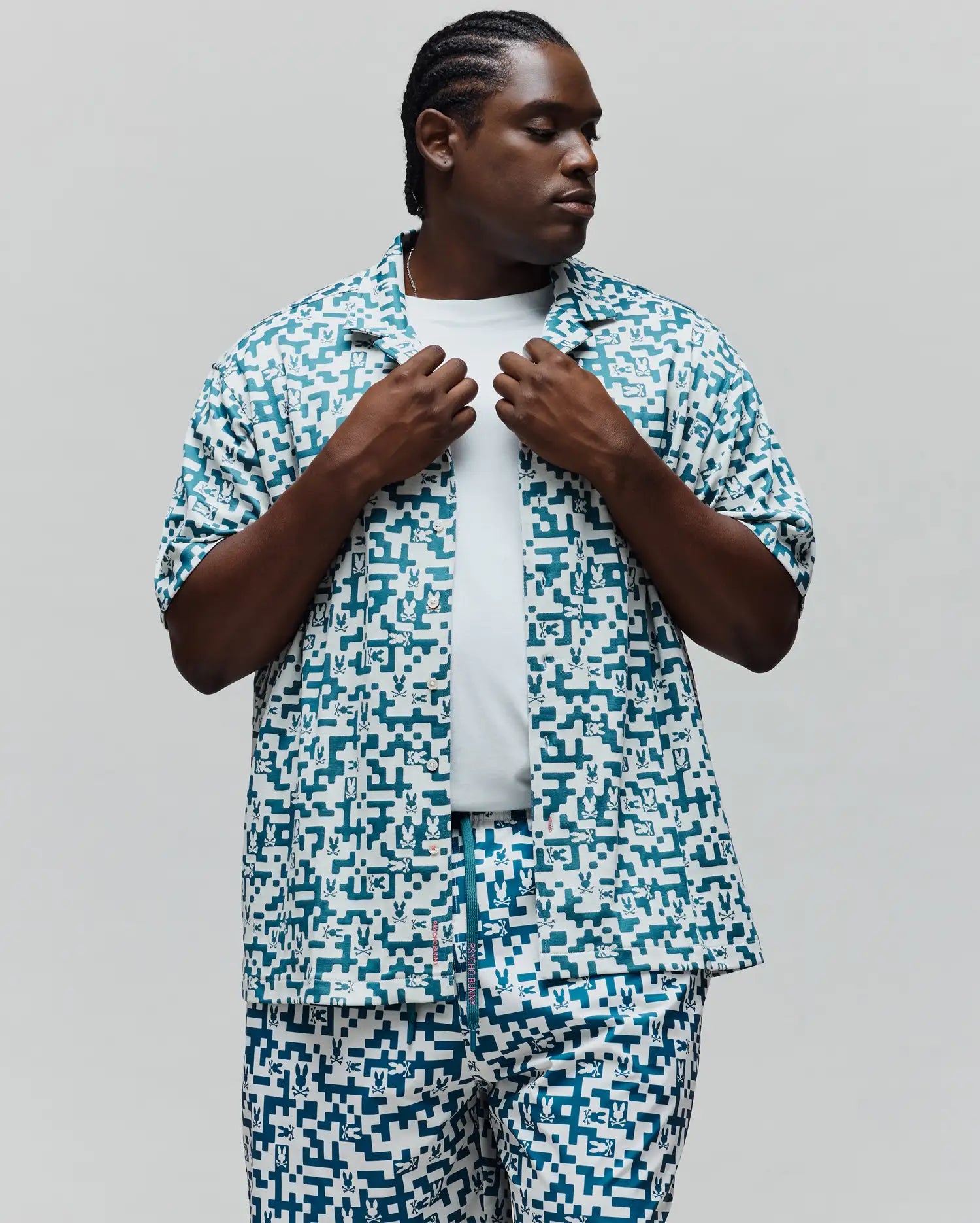 MENS BIG AND TALL JOSH JACQUARD SHIRT - BT0300004