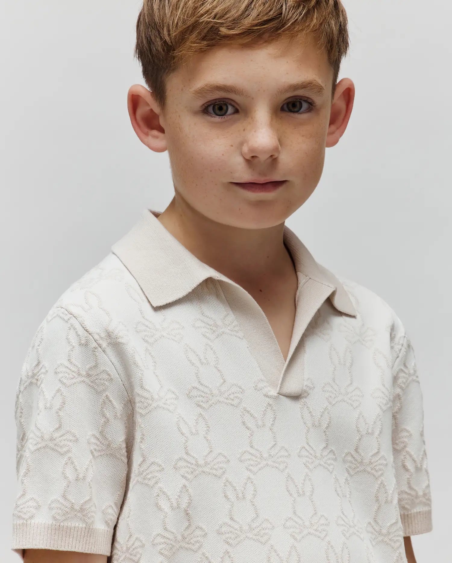 KIDS ELDEN KNIT JOHNNY COLLAR POLO - KT0100073 - Image 2