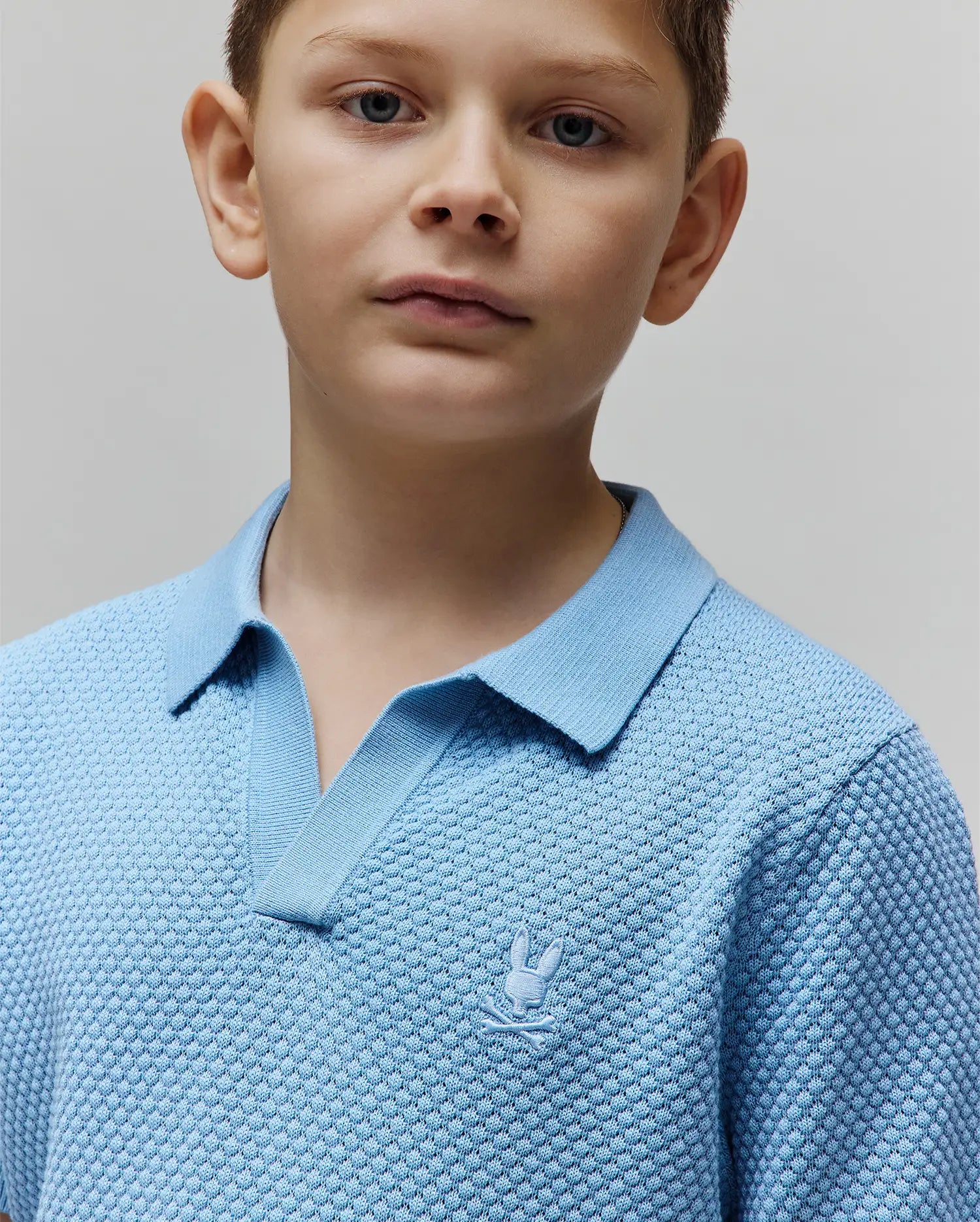 KIDS DEVON BUBBLE STITCH KNIT POLO - KT0100093 - Image 2