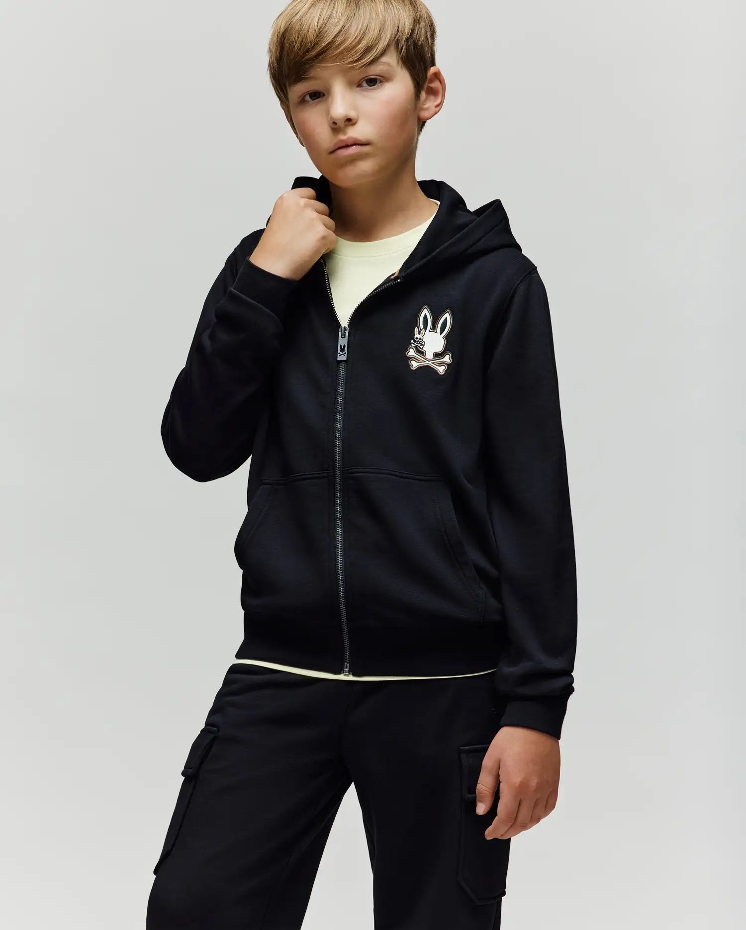 KIDS WADE CORD PATCH ZIP HOODIE - KT0500016 - Image 3