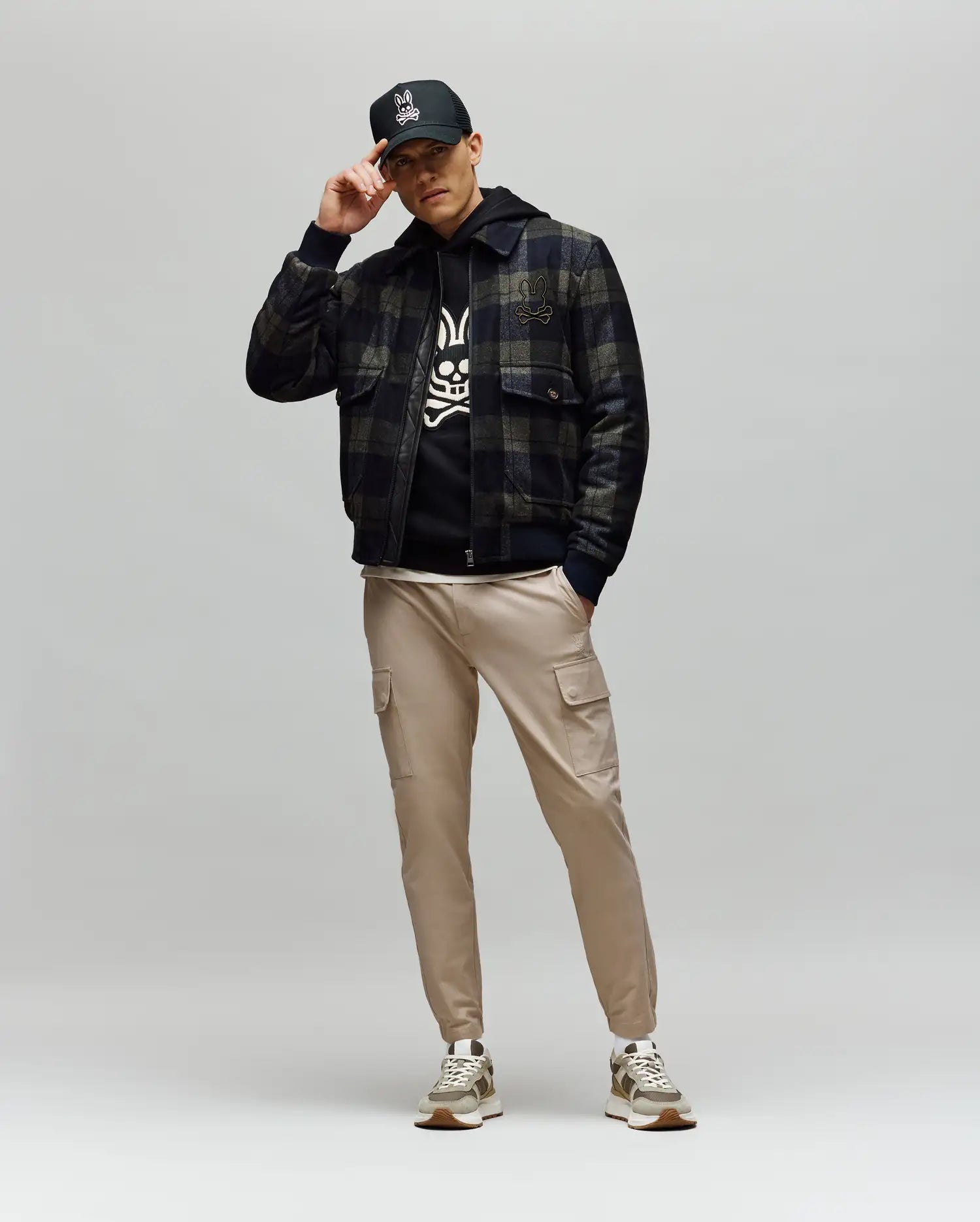 MENS GAVIN PLAID BOMBER JACKET - MO1100014 - Image 4