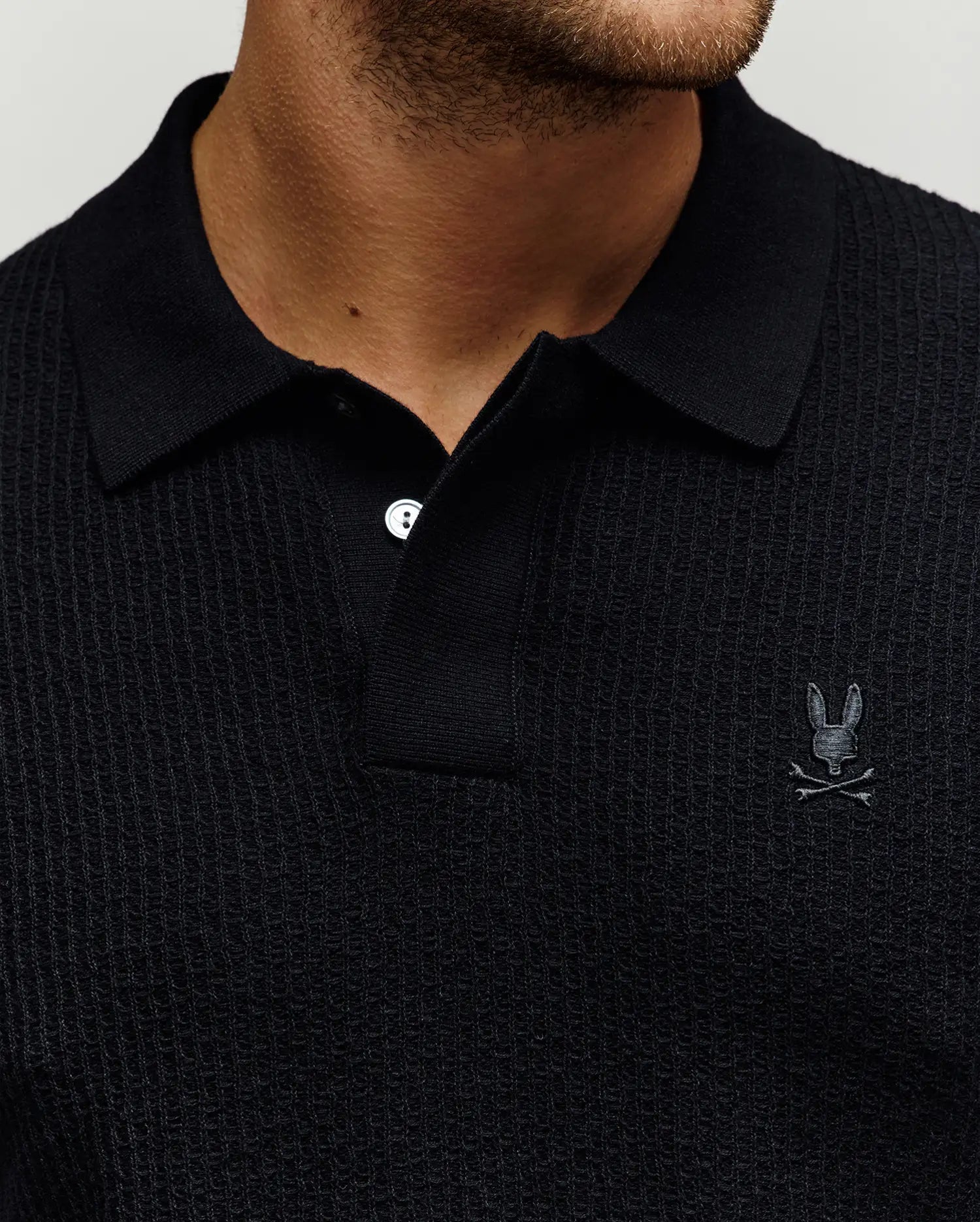 MENS ROMAN LONG SLEEVE KNIT POLO - MT0100153 - Image 2