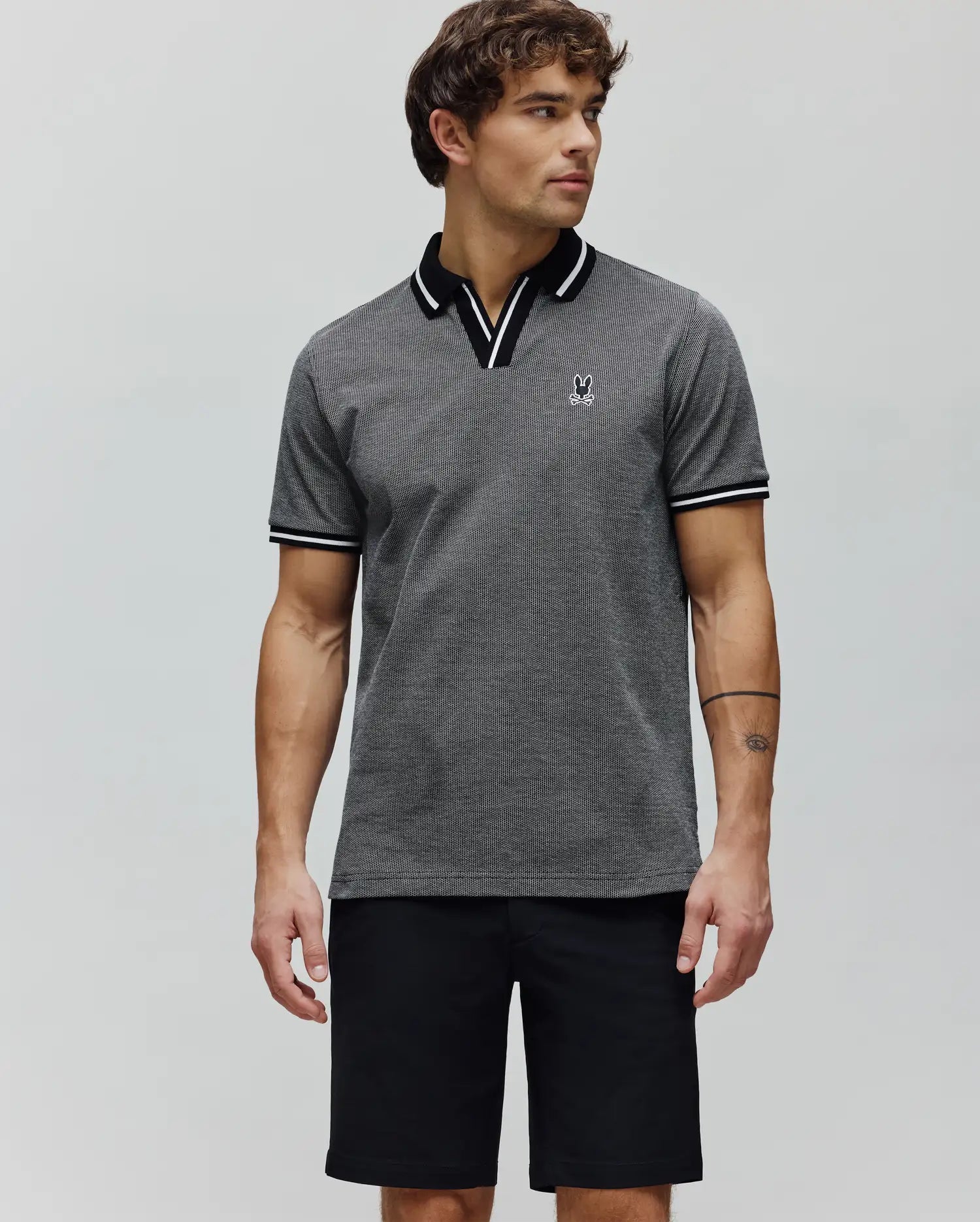 JOSIAH JOHNNY COLLAR JACQUARD POLO - MT0100234 - Image 3