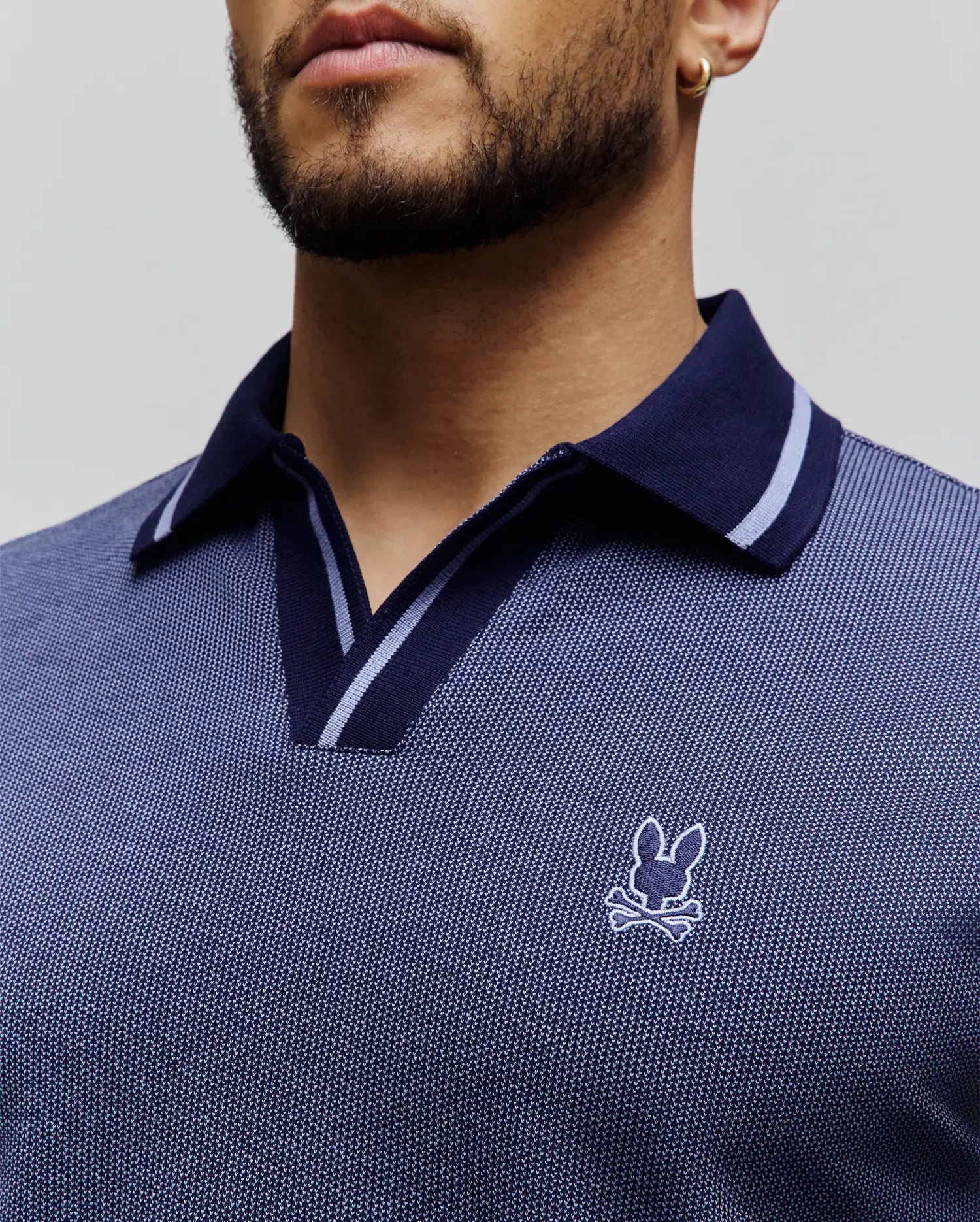 JOSIAH JOHNNY COLLAR JACQUARD POLO - MT0100234 - Image 2