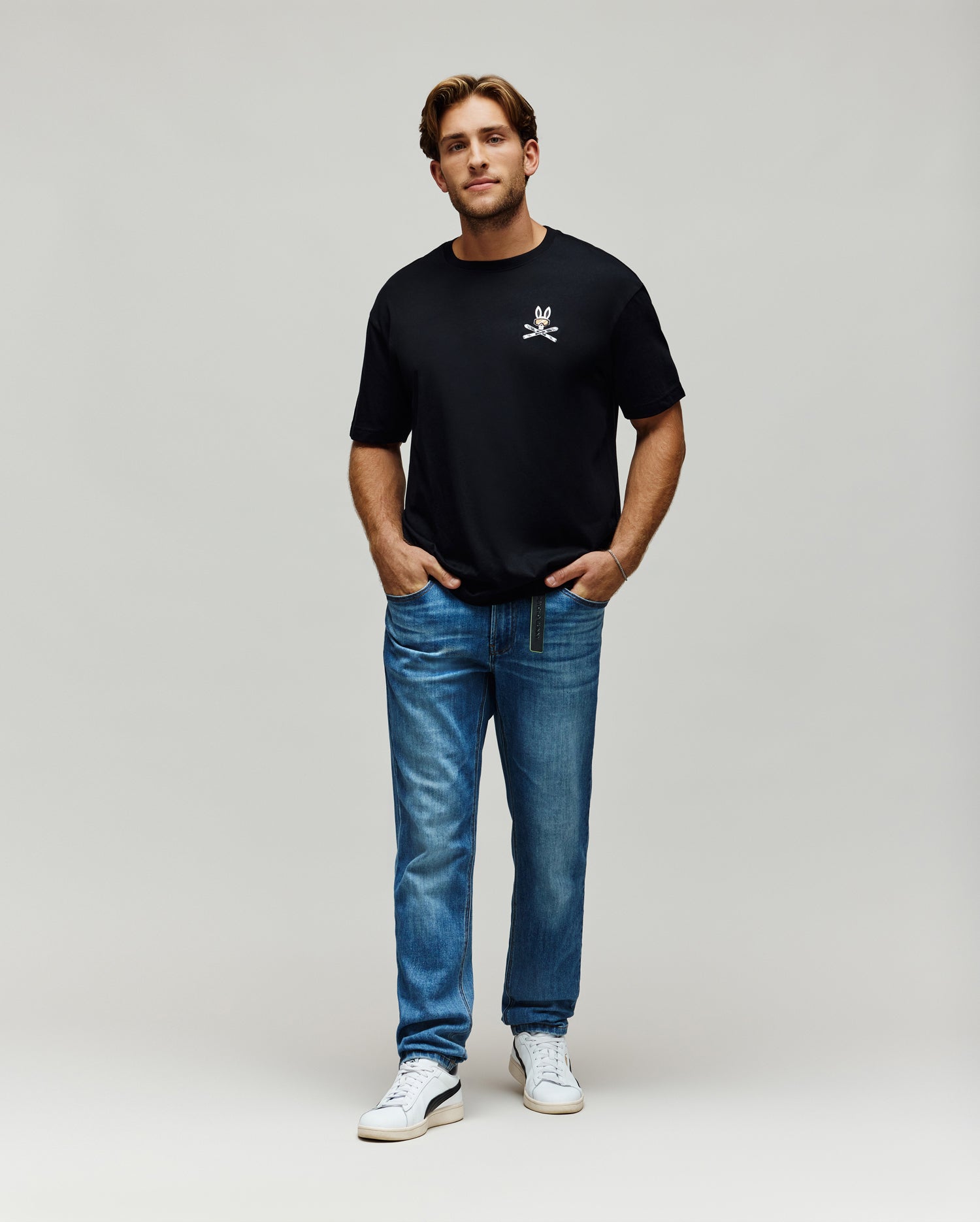 MENS INDIGO OVERSIZED FIT TEE - MT0200262 - Image 5
