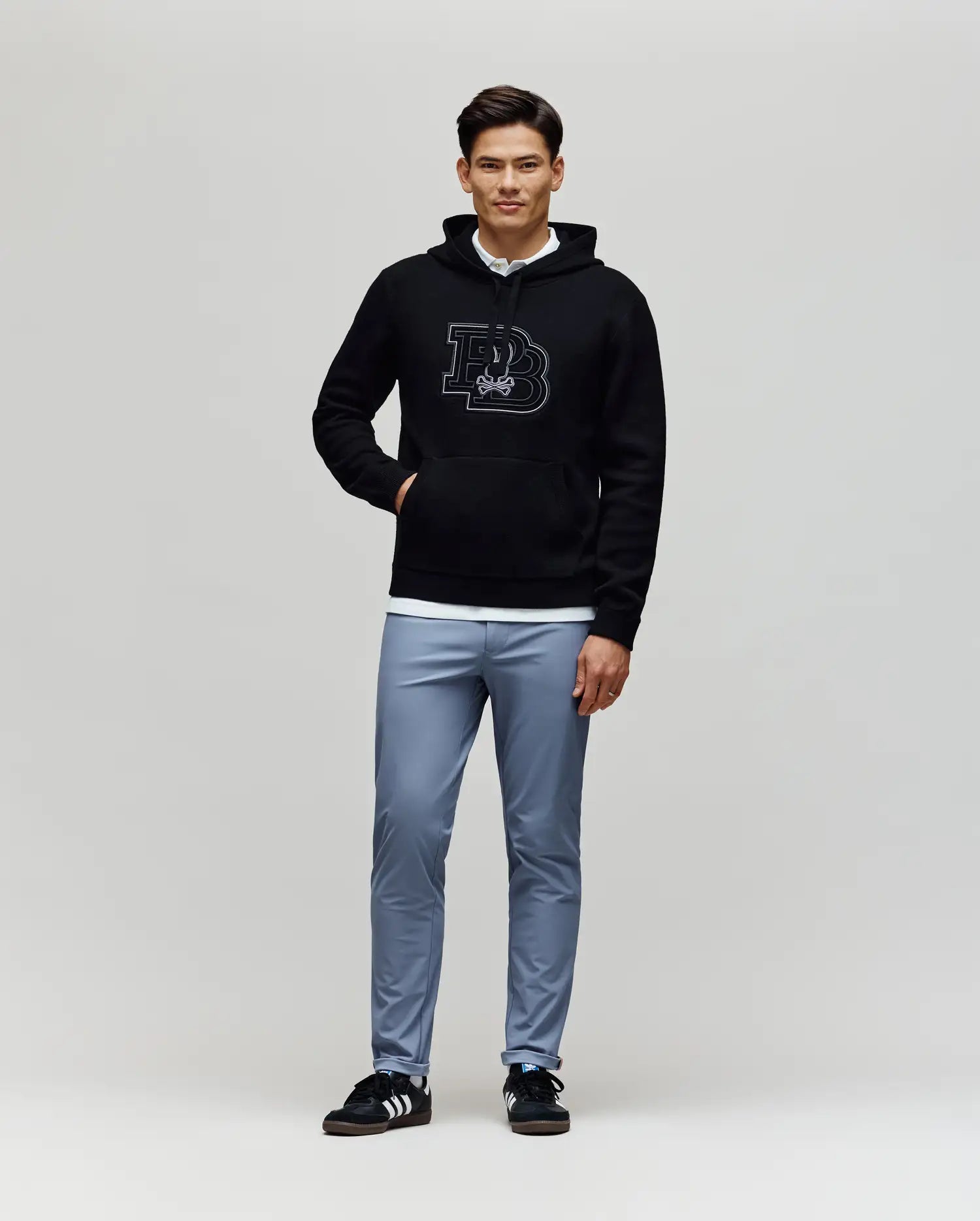 MENS MARLON TEXTURE STITCH HOODIE - MT0400046 - Image 3