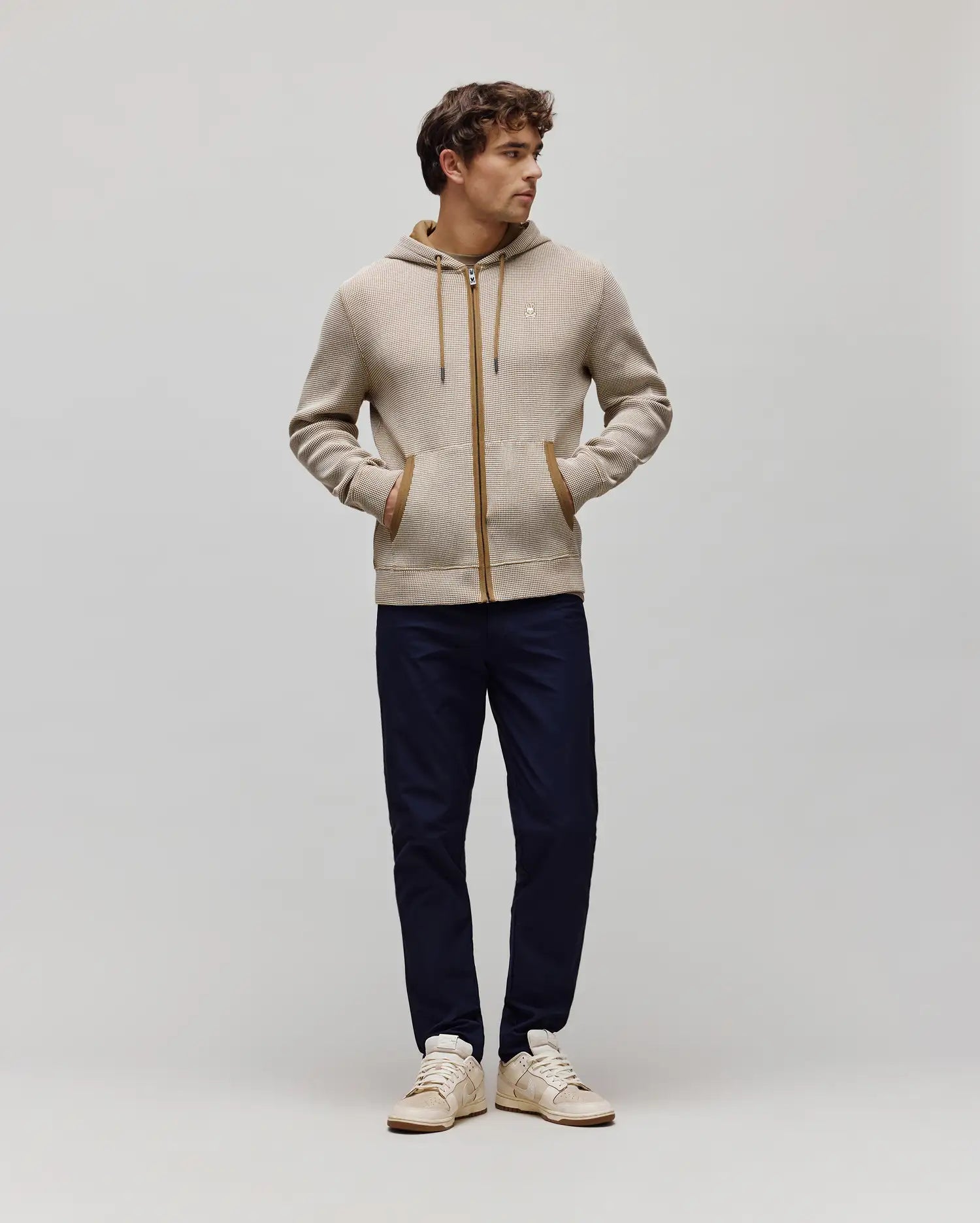 MENS MAXTON WAFFLE FULL ZIP HOODIE - MT0500170 - Image 3