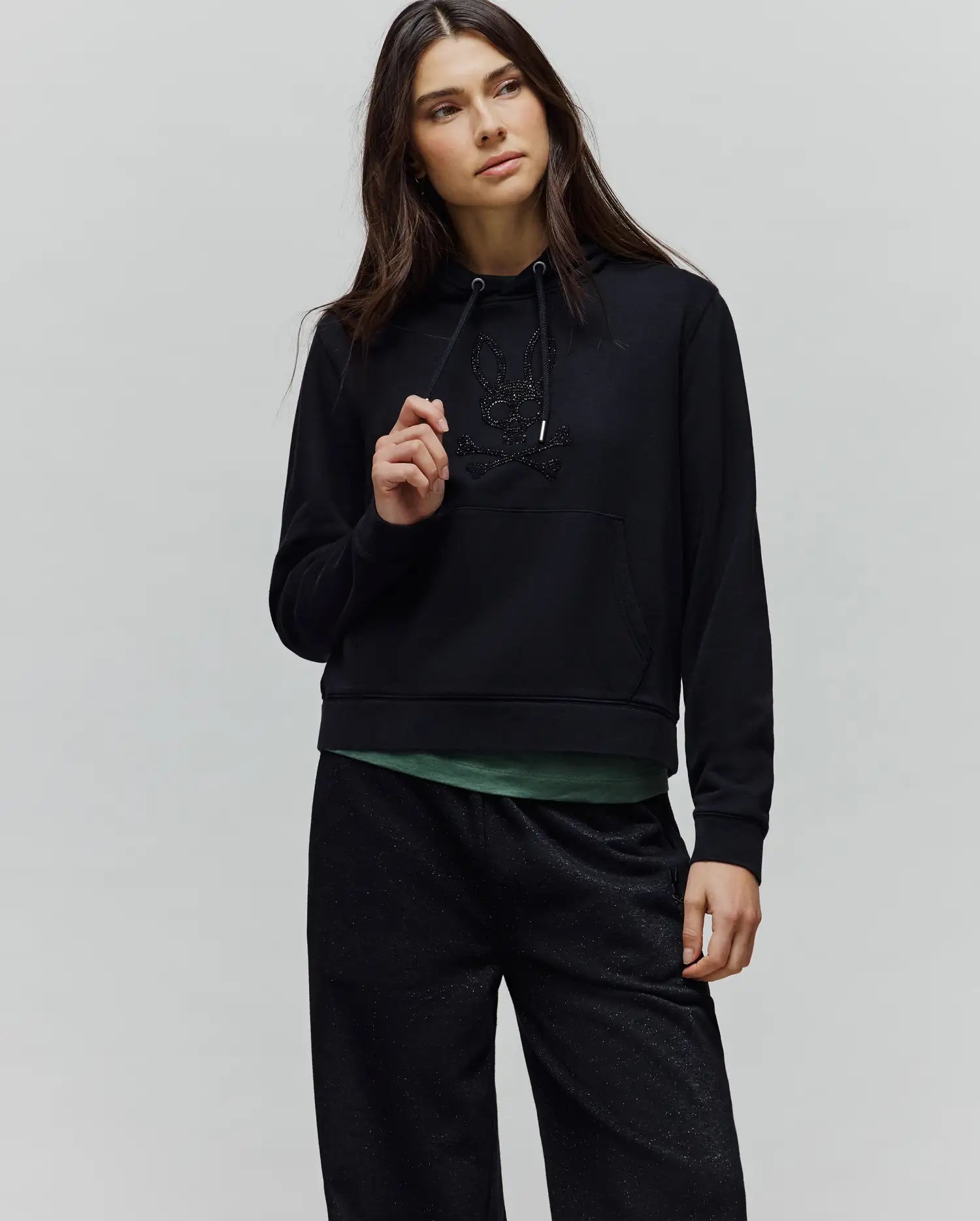WOMENS ROUX SEQUIN FRENCH TERRY HOODIE - WT0500005 - Image 3